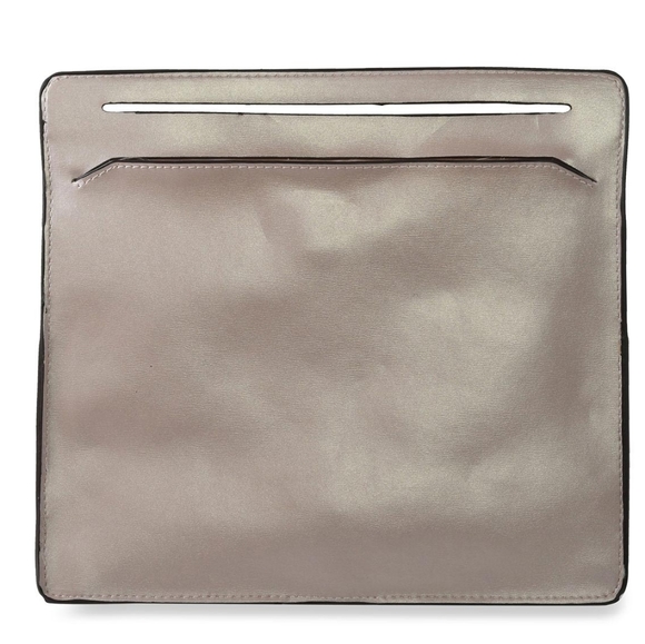 Gray See Thru Pocket Tote Shoulder Length Handbag with organizer insert #G - Picture 7 of 8